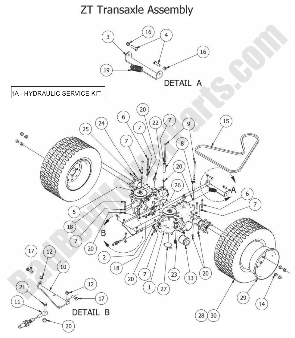 1042 - Bad Boy Mower Parts Lookup > 2014 > ZT Elite > Transaxle Assembly